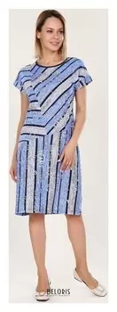 Платье женское «Саломи», цвет серо-голубой, размер 60