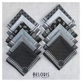 Платок носовой мужской 28х28 см, 12шт, рис 21163-1 г/м100 хл100%