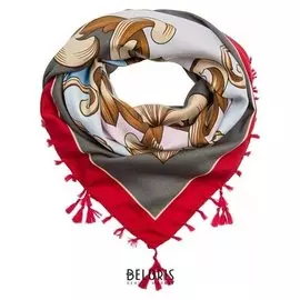 Платок женский шерстяной, цвет красный, размер 110х110 см