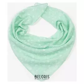 Платок женский текстильный, цвет мятный, размер 60х60