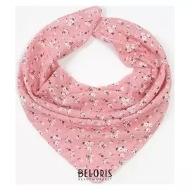 Платок женский текстильный, цвет розовый, размер 60х60