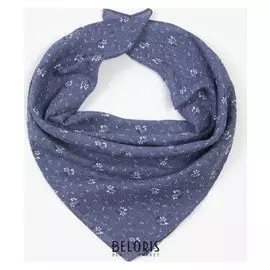 Платок женский текстильный, цвет синий, размер 60х60