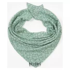 Платок женский текстильный, цвет зелёный, размер 60х60