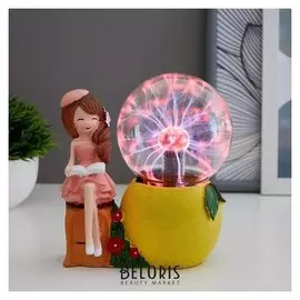 Плазменный шар "Девочка лимончик" 14х9х16 см