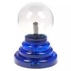 Плазменный шар на подставке, синий, 14 см