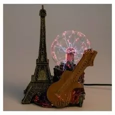 Плазменный шар полистоун "Музыкальный париж" 24х16х12 см