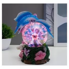 Плазменный шар "Рыбки" 17,5х14х19 см