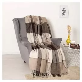 Плед эльф 140х200 см, бел/беж/кор рап.1 9000145,70% новозеландская шерсть, 30% п/э