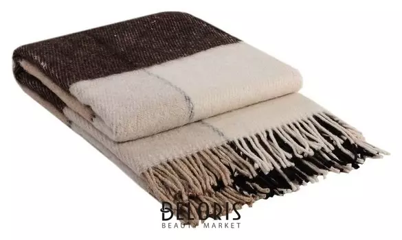 Плед эльф 170х210 см, бел/беж/кор рап.1 9000178,70% новозеландская шерсть, 30% п/э