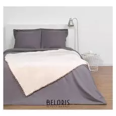 Плед двухслойный "Этель", 130х180 см, бежевый, 100% п/э