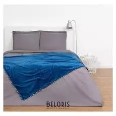 Плед "Этель", р-р 130х180 см, синий, 100% п/э