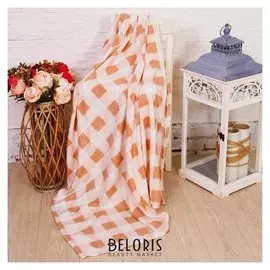 Плед «Клетка мокко» 150х180 см