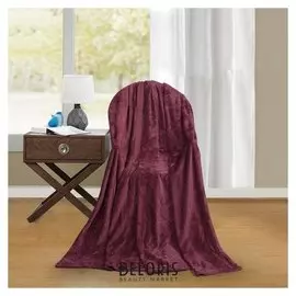 Плед павлина бордовый закат 150х200см аэрософт 190г/м. пэ100%