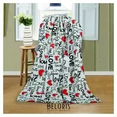 Плед павлина «Валентинка», 150х200 см, аэрософт