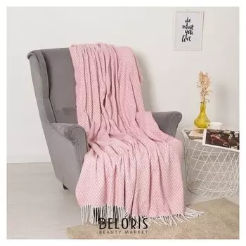 Плед валенсия 140х200 см, антонио бел/роз 9005993,хлопок 50%,п/э30%,пан 20%