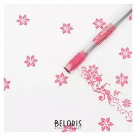 Пленка для цветов, глянцевая, "Фиалка", розовая, 0,7 м, 200 гр, 40 мкм