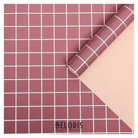 Пленка для цветов "Клетка", пастельный, 0,58 х 10 м