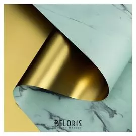 Пленка для цветов "Мрамор" светло-зелёный, 58 см х 5 м