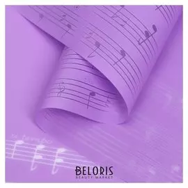 Пленка для цветов "Ноты", цвет пурпурный, 58 см х 5 м