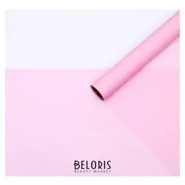 Пленка для цветов "Прозрачная полоса" розовый, 0,58 х 10 м