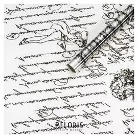 Пленка для цветов "Пушкинские строки", черная, 0,7 х 7,6 м, 40 мкм, 200 гр