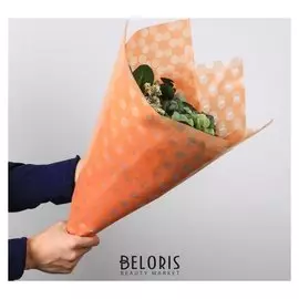 Пленка матовая для цветов в рулонах «Персиковая нежность», 0.68 × 8 м