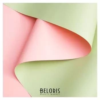 Пленка матовая, двухсторонняя, персиковый-нежно-зелёный, 0,5 х 10 м