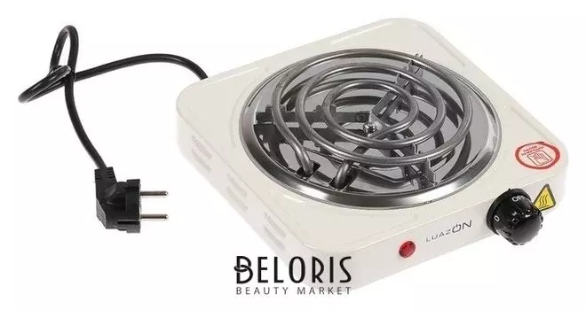 Плитка электрическая Luazon Lhp-001, 1000 Вт, 1 конфорка, белая
