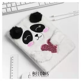 Плюшевый ежедневник Панда 80 листов, A5