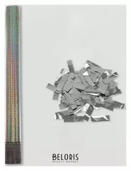 Пневмохлопушка «Голография», 60 см, серебряное конфетти