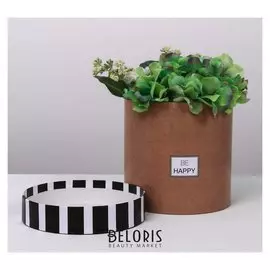 Подарочная коробка круглая «Крафт», 16 х 16 см