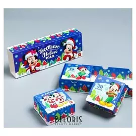 Подарочная коробка «С новым годом!», микки маус и друзья, 27,2 х 9,4 х 4,8 см