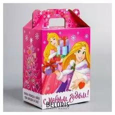 Подарочная коробка «С новым годом!», принцессы, 16 х 21 х 10 см
