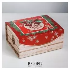 Подарочная коробка-трансформер «Зима- пора чудес», 25 х 20 х 11 см