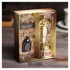 Подарочный набор "100% мужику" (Награда, брелок)