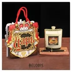 Подарочный набор "Царь", фляжка 240 мл., ручка