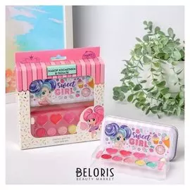 Подарочный набор детских теней и блесков для губ Sweet Girl