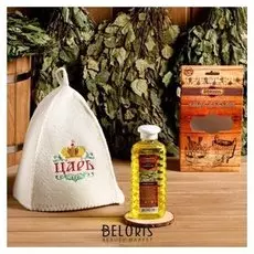 Подарочный набор "Добропаровъ": шапка"царь" и шампунь