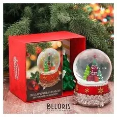 Подарочный набор «Кремль», снежный шар и свеча, 14,7 х 12,4 см