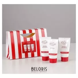 Подарочный набор Liss Krouly Red white: крем для рук+маска для лица+скраб для лица