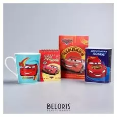 Подарочный набор, тачки. копилка, кружка, блокнот