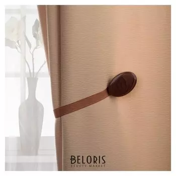 Подхват для штор, 5 × 3,5 см, цвет коричневый