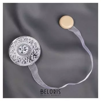 Подхват для штор «Букет», D = 6 см, цвет белый