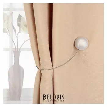 Подхват для штор «Переливы», D = 3,8 см, цвет белый/серый