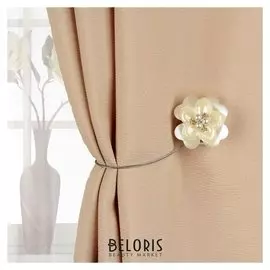 Подхват для штор «Роза», цвет белый