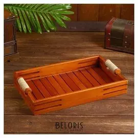 Поднос "Классика" махагон 37х22х7 см