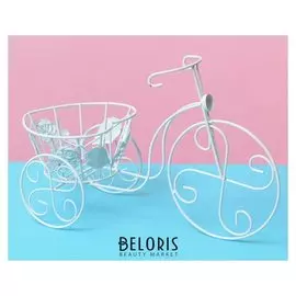 Подставка для цветов "Велосипед" корзинка-сердце (D-10см) 16*37*22,6 см
