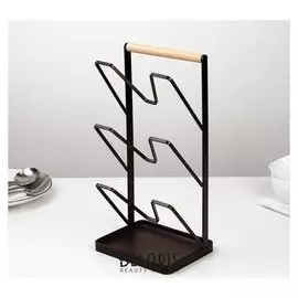 Подставка для крышек «Лофт», 16×13×33,5 см, цвет коричневый