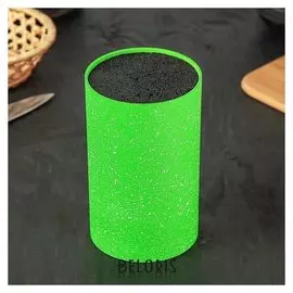 Подставка для ножей 11×18 см "Зефир", с наполнителем, цвет зелёный