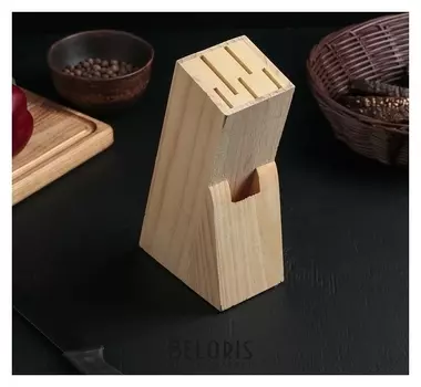 Подставка для ножей, 11×6×20 см, дерево